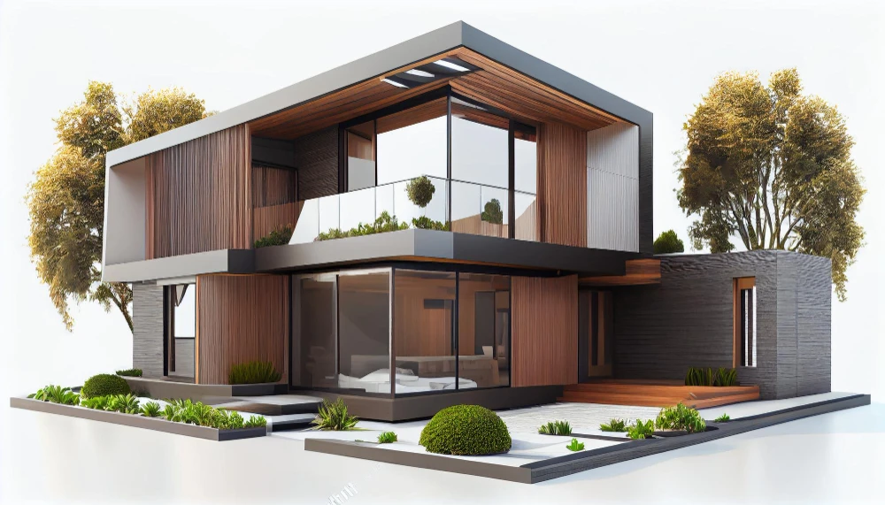 Modern family home under construction in Kenya